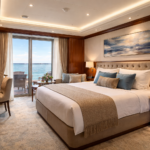 Wheelmark certified marine interior cabin designed in compliance with IMO and SOLAS fire safety standards