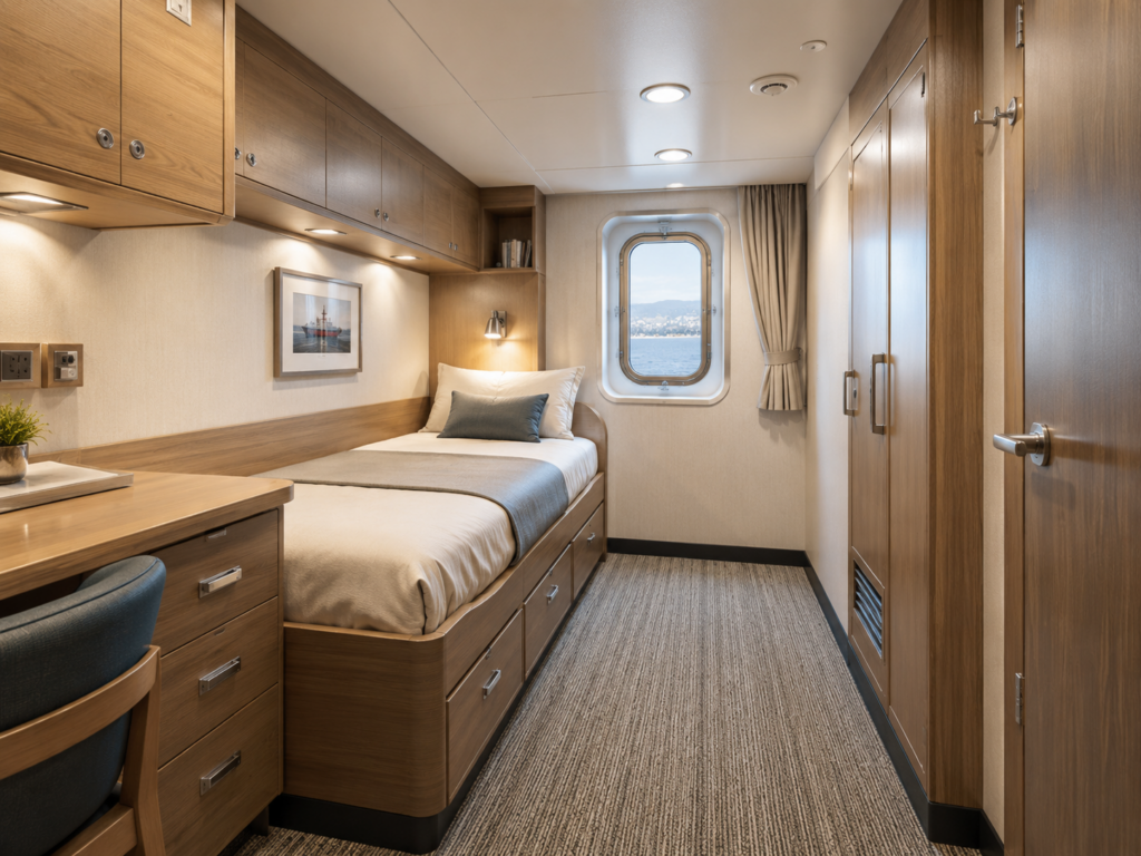 Tips for Doubling the Storage Space of Narrow Ship Cabins